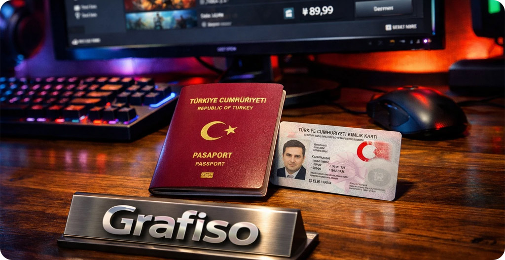 حل مشکل ریجن (Region) اکانت استیم (Steam) با مدارک ترکیه از گرافیسو