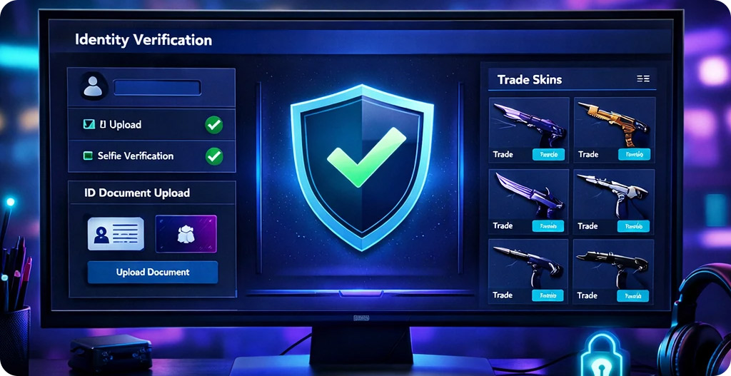 مدارک لازم برای وریفای در مارکت پلیس های اسکین (SkinBaron / CS.MONEY) توسط گرافیسو